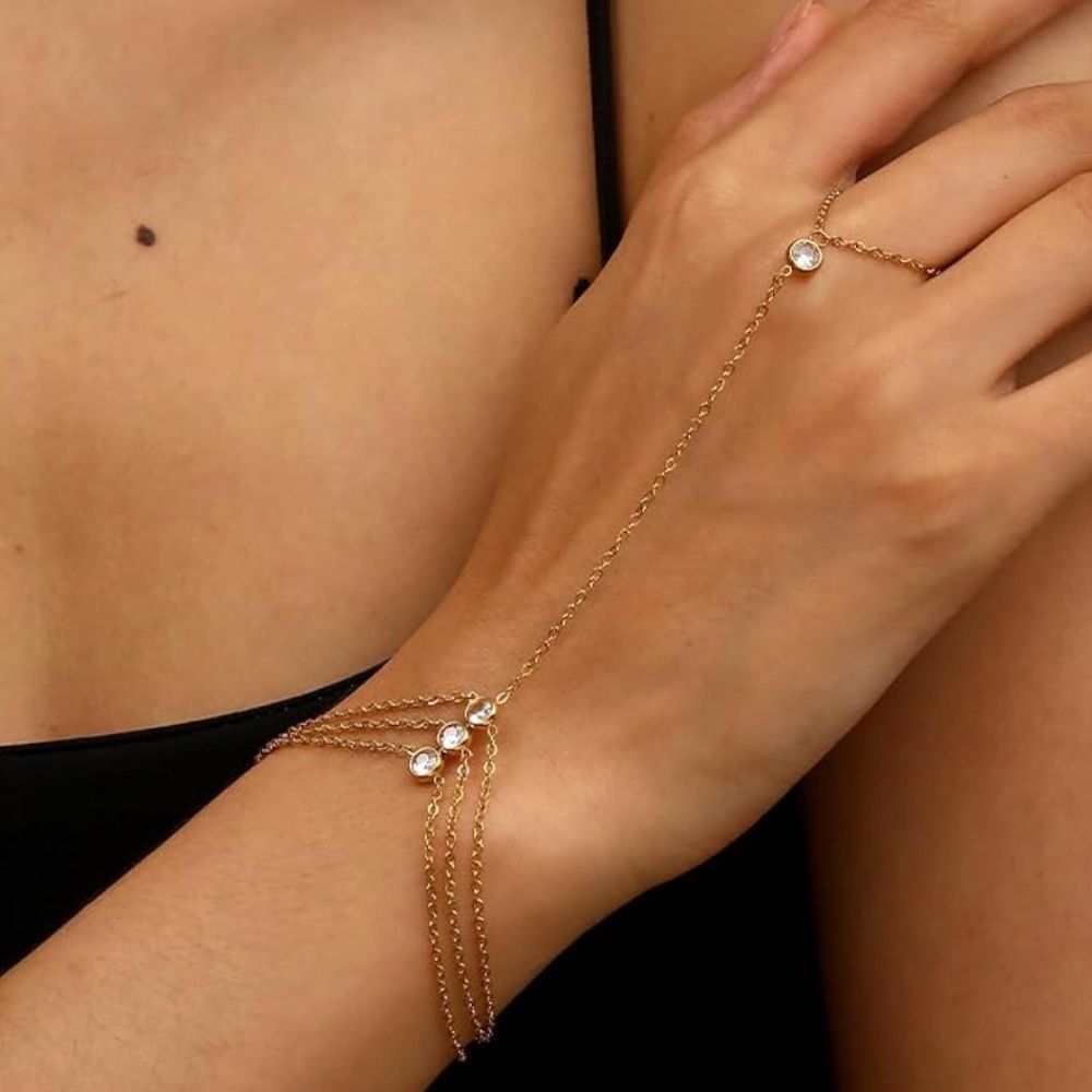 New 14k Gold Plated Link Bracelet